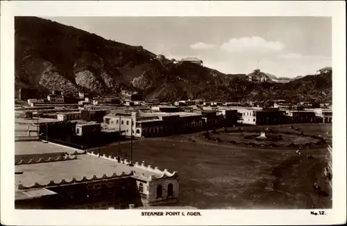 Ak Aden Jemen, Steamer point, Blick auf den Ort