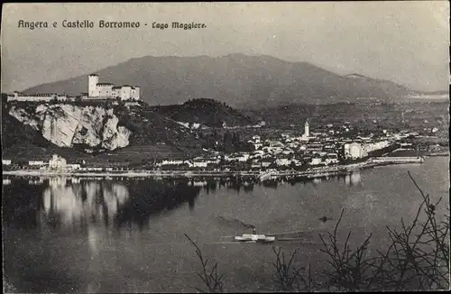 Ak Angera Varese Lombardia, Castello Borromeo, Lago Maggiore