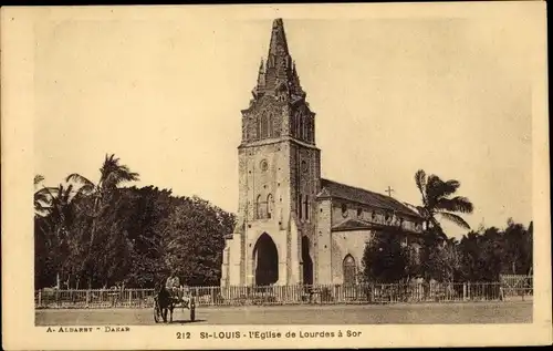 Ak St. Louis Senegal, L'Eglise de Lourdes à Sor