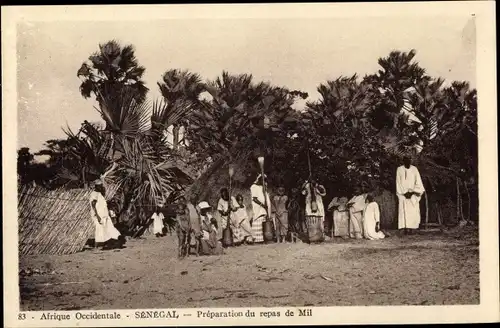 Ak Senegal, Preparation ru repas de Mil, Afrikaner, Palmen