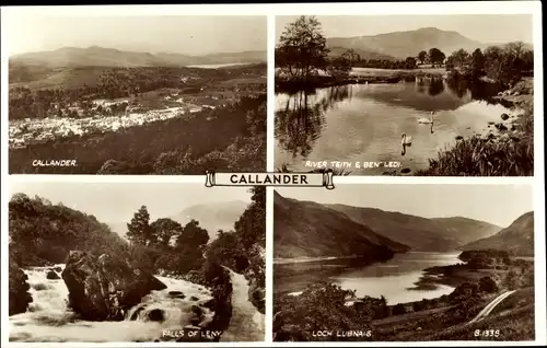 Ak Callander Stirling Schottland, River Teith, Ben Ledi, Loch Lubnas, Falls of Leny