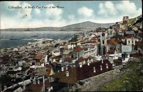 Ak Gibraltar, Blick auf die Stadt