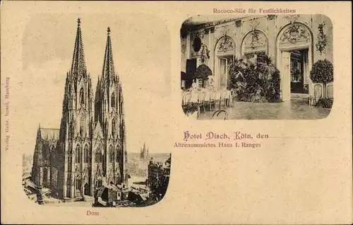 Ak Köln am Rhein, Hotel Disch, Rococo Säle, Dom