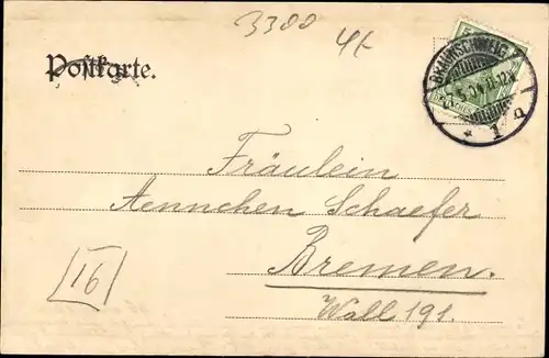 Ak Braunschweig in Niedersachsen, Kaiserliches Postamt
