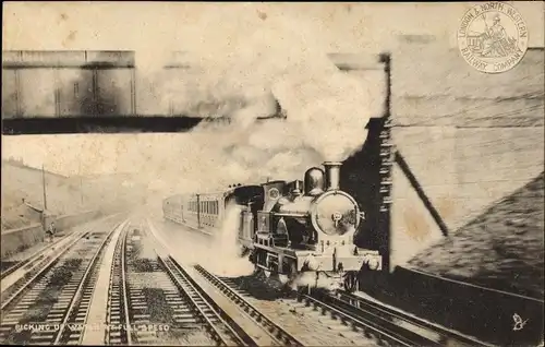 Ak London & North Western Railway, Picking up water at full speed, Dampflokomotive