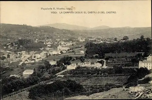 Ak Vigo Galicien Spanien, La Campina desde el Castillo del Castro