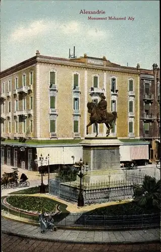 Ak Alexandria Ägypten, Monument Mohamed Aly