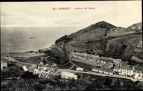 Ak Greve de Lecq Jersey Kanalinseln, Panorama vom Ort