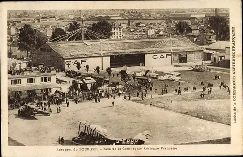 Ak Bourget Seine Saint Denis, Aeroport, Base de la Compagnie Aerienne Francaise CAF, avion