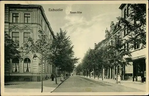 Ak Eschweiler in Nordrhein Westfalen, Rosenallee