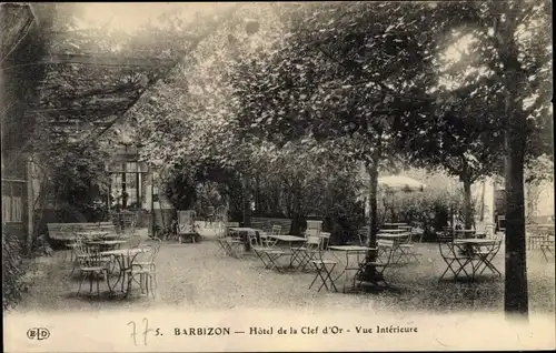 Ak Barbizon Seine et Marne, Hotel de la Clef d'Or, vue interieure