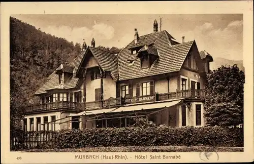 Ak Murbach Elsass Haut Rhin, Hotel Saint Barnabé