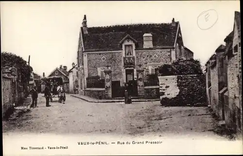 Ak Vaux le Penil Seine et Marne, Rue du Grand Pressoir