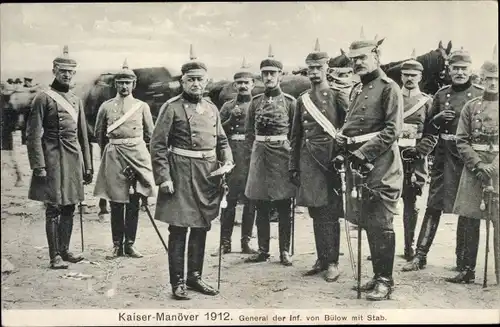 Ak Kaisermanöver 1912, Generaloberst Karl von Bülow, Generalstab