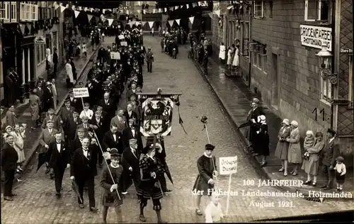 Foto Ak Holzminden, Hundertjahrfeier der Höheren Landesbauschule 1931, Festzug