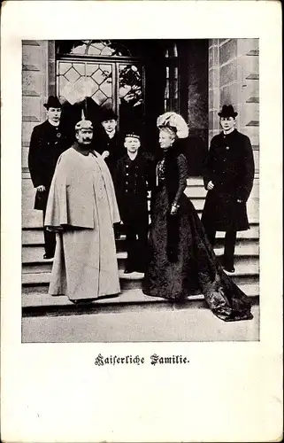 Ak Die Kaiserliche Familie, Kaiser Wilhelm II. von Preußen, Kaiserin Auguste Viktoria