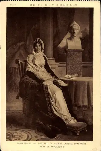 Künstler Ak Baron Gérard, Portrait de Madame Laetitia Bonaparte, Mère de Napoleon Ier 