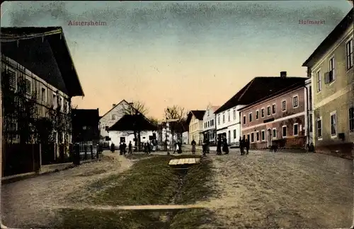 Ak Aistersheim in Oberösterreich, Hofmarkt, Straßenpartie