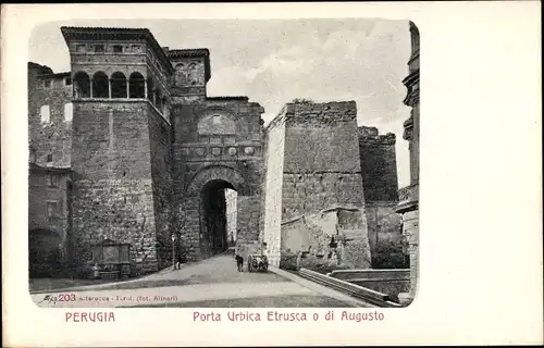 Ak Perugia Umbria, Porta Urbica Etrusca o di Augusto