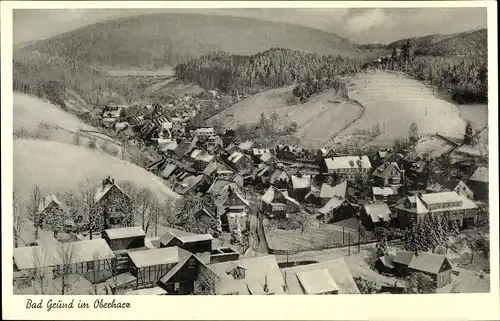 Ak Bad Grund im Harz, Winterpanorama