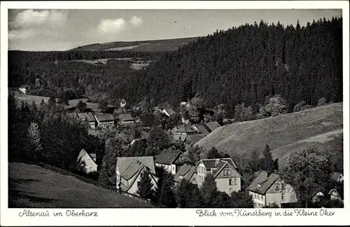Ak Altenau Clausthal Zellerfeld im Oberharz, Kleine Oker vom Kunstberg gesehen