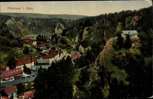 Ak Rübeland Oberharz am Brocken, Teilansicht des Ortes