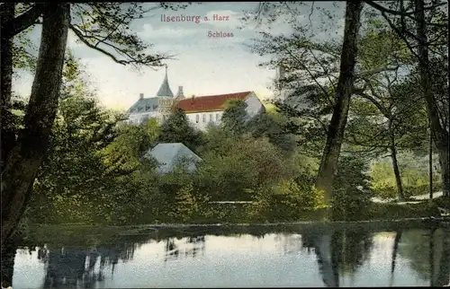 Ak Ilsenburg am Nordharz, Blick auf das Schloss