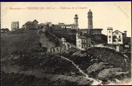 Ak Barcelona Katalonien, Tibidabo, Edificios de la Cuspide