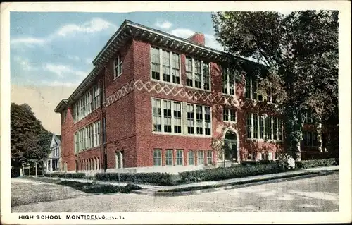 Ak Monticello New York USA, High School