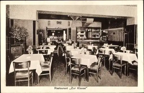 Ak Berlin Schöneberg, Restaurant Zur Klause, Motzstraße 16, Gastraum