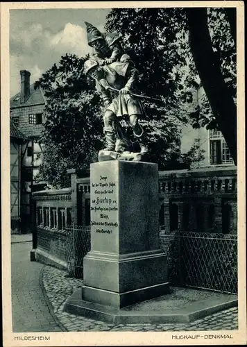 Ak Hildesheim in Niedersachsen, Huckauf Denkmal