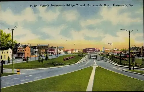 Ak Portsmouth Virginia USA, Norfolk Portsmouth Bridge Tunnel, Portsmouth Plaza