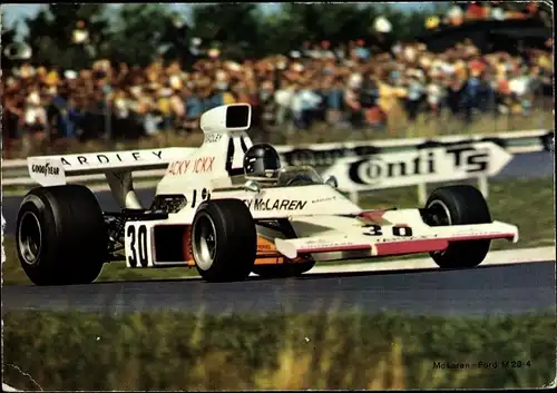 Ak Rennauto von McLaren, Ford M 23 4, Nr. 30, Fahrer Jacky Ickx