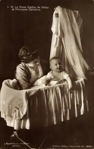 Ak Königin Sophia von Griechenland, Sophie von Preußen, Prinzessin Katharina von Griechenland