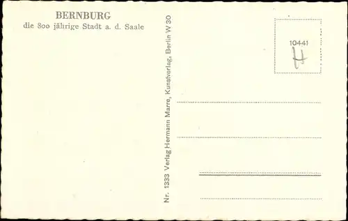 Ak Bernburg an der Saale, Stadttheater