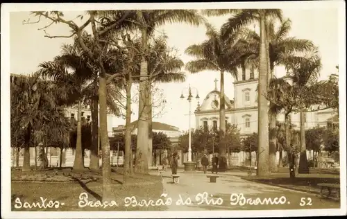 Foto Ak Santos Brasilien, Praca Barao do Rio Branco