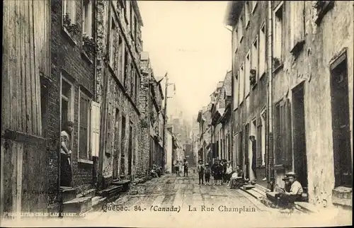 Ak Québec Kanada, La Rue Champlain