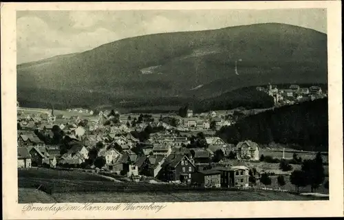 Ak Braunlage im Oberharz, Gesamtansicht, Wurmberg