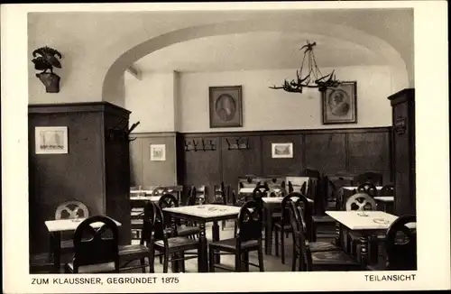 Ak Berlin Charlottenburg, Zum Klaussner, Pilsner Bierhaus, Grolmanstraße 39, Teilansicht