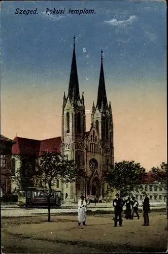 Ak Segedin Szeged Ungarn, Rokusi templom