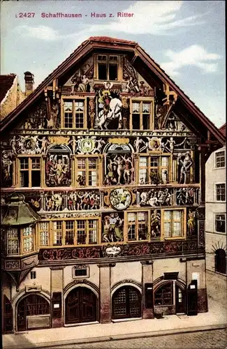 Ak Schaffhausen Stadt Schweiz, Haus Zum Ritter