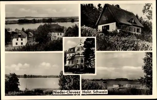 Ak Niederkleveez Bösdorf in Schleswig Holstein, Uferansichten, Ortspartien