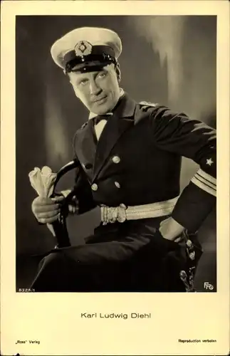 Ak Schauspieler Karl Ludwig Diehl, Portrait in Uniform, Ross Verlag 8325 1
