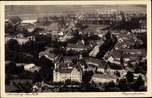 Ak Annaburg im Kreis Wittenberg, Fliegeraufnahme