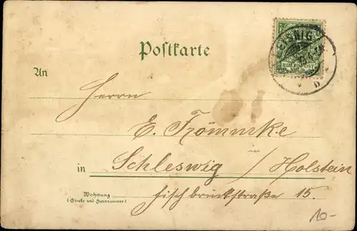 Litho Leisnig an der Freiberger Mulde Sachsen, Kaserne, Postamt