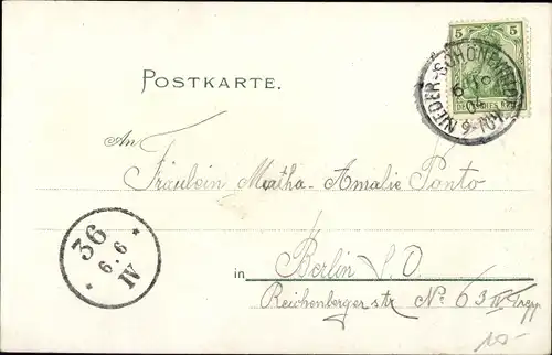 Litho Berlin Treptow Niederschöneweide, Gasthaus Kyffhäuser an der Oberspree