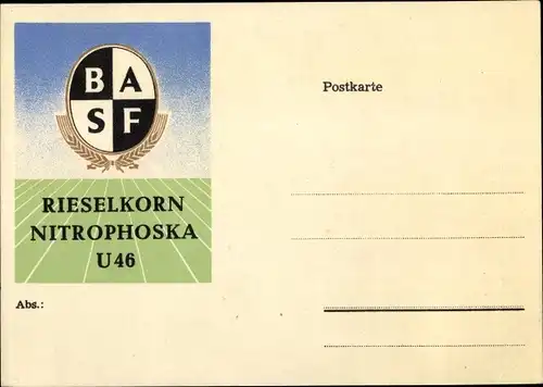 Künstler Ak BASF Rieselkorn Nitrophoska U 46