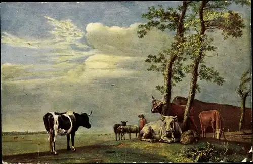 Künstler Ak Potter, Paul, Kühe auf der Wiese