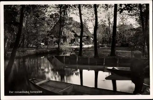 Ak Lübbenau im Spreewald, Idyllisches Bauerngehöft