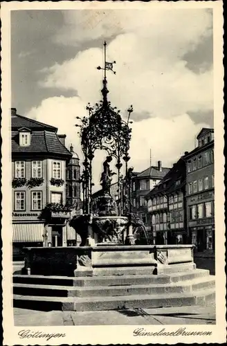 Ak Göttingen in Niedersachsen, Der Gänselieselbrunnen